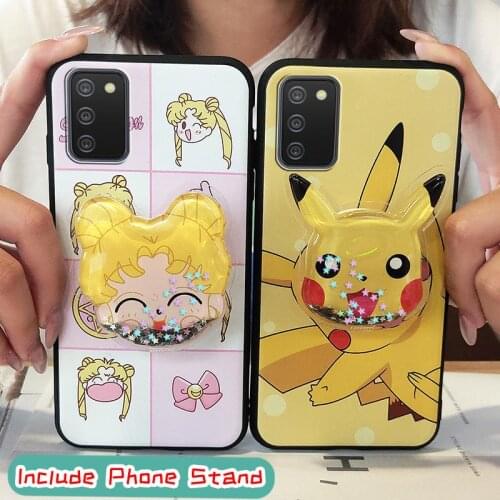 Waterproof phone stand holder Phone Case For Samsung Galaxy A02S/SM-A025F/A025G Cartoon Back Cover