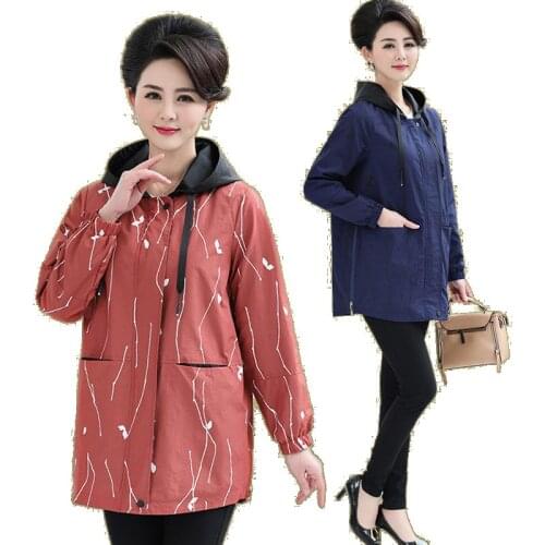 Explosion Models 2020 Spring Autumn New jacket Coat Large Size 4XL Loose Fashion Hooded Outerwear Long Section Chaqueta Female