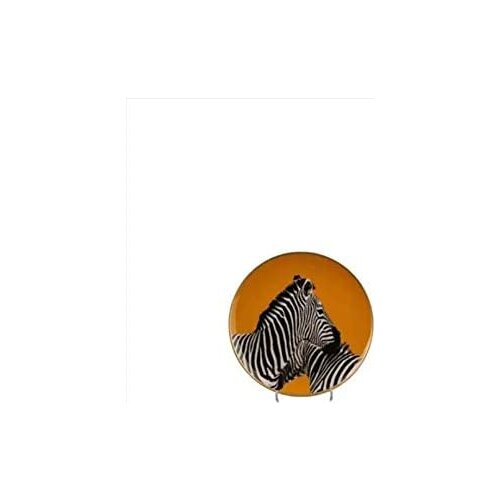 Lucky Art Yellow Patterned Zebra Plate 31 cm UU 010