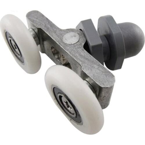 1pcs 19/23/25/27mm glass sliding door Swinging Double wheel Pulley Bearing Rollers Runners Wheels For Shower Cabin Accessories