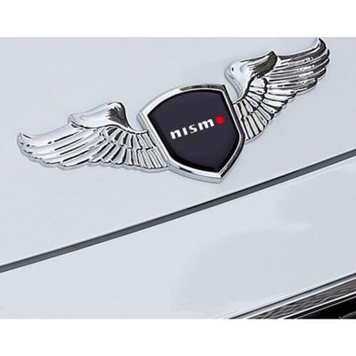 1pcs Nismo Sticker Car Wing Emblem Badge For Nissan Tiida Teana GTR GTR 350 370Z 240SX ECT Automobiles Decoration Accessories