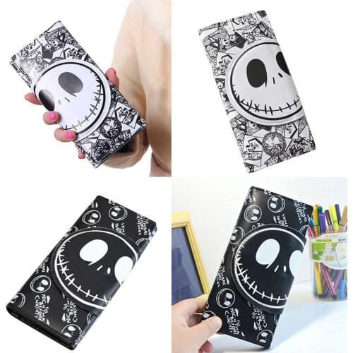 1PC Skull Print Wallet For Women Cartoon Wallet Womens Luxury Purses Female Pocket Money Bag 2 Clours New