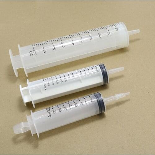 100 150 500ml Transparent Straight Mouth Syringe Clear Tip Cap Mixing Many Liquid Industrial Glue Tools