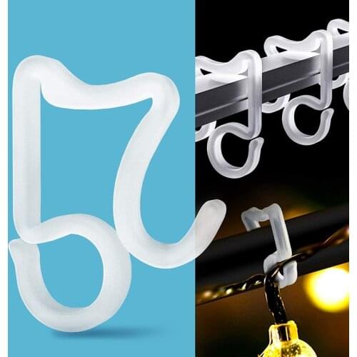 100PCS Holiday Light Clip Christmas Light Clip Outdoor Hanging Groove Hook Decoration Rope Light Weatherproof Outdoor Light Clip