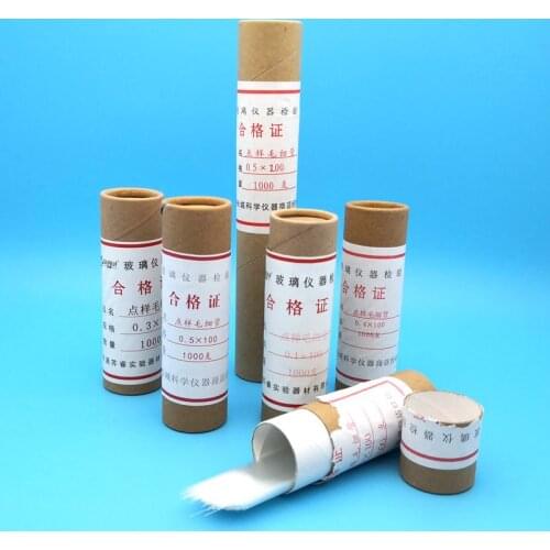 1000pcs/box DIA0.1mm/0.2mm/0.3mm/0.4mm/0.5mm Glass Melting Point Capillary Tube Spotting Capillary Pipette