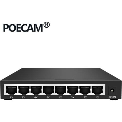 8port Gigabit Passive POE Switch PCBA injector extender Unmanaged Switches Module UTP jack splitter switches capacity IP camera