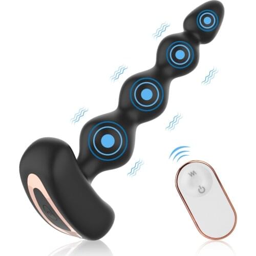 9 Speed Anal Beads Vibrator Clitoris Stimulator Male Prostate Massager Remote Control Butt Plug Female Masturbation