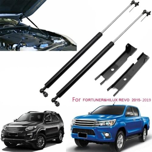 AU05 -2PCS Front Engine Hood Lift Supports Shock Struts for Toyota Fortuner / Hilux Revo Vigo 2015-2019 Accessories