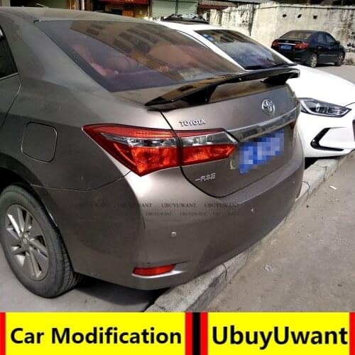 Car Lip Spoiler Universal For All Sedan Car ABS Plasitc Primer Color Rear Trunk Tail Wing For TOYOTA COROLLA 2014 2015 2016 2017