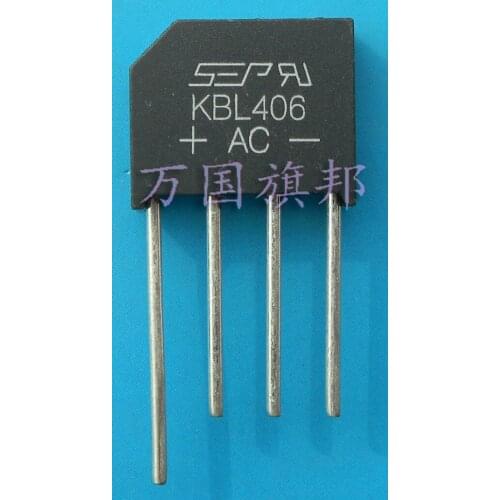 Free Delivery. The rectifier bridge pile KBL406 600 v 4 a flat bridge rectifier bridge