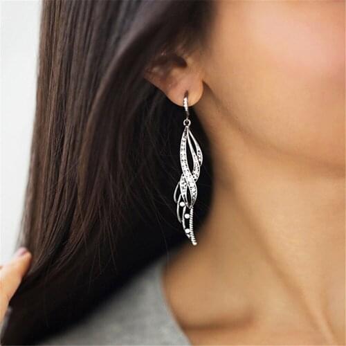Bohemian ethnic vintage personality design flame earrings fashion exquisite womens rhinestone crystal charm earrings jewelry