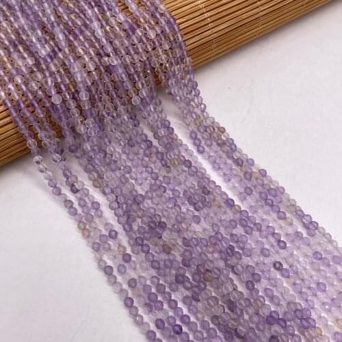Natural Stone Beads Round Purple fluorite Faceted Exquisite Loose Beaded For jewelry making DIY Necklace Bracelet Accessories