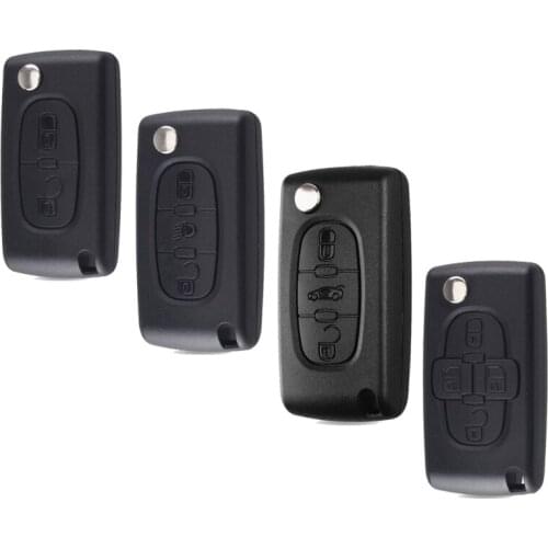 2/3/4 ButtonsRemote key Case for Peugeot 207 307 308 407 607 807 For Citroen C2 C3 C4 C5 C6 Flip Folding Car Key shell
