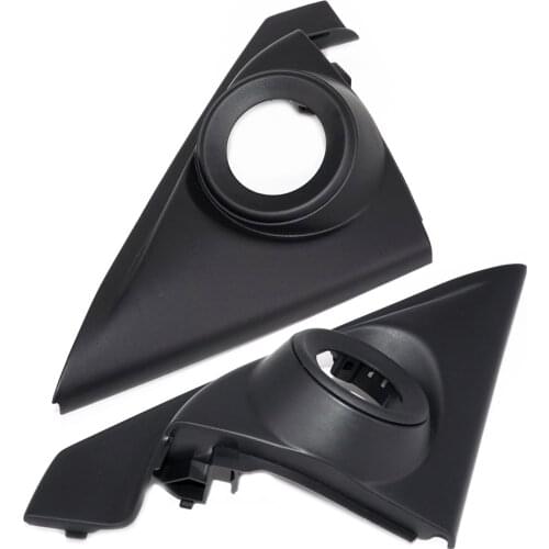 DWCX 2pcs Black ABS Car Front Door Pillar Tweeter Cover Trim Garnish 12V Fit For Honda Accord 2014 2015 2016 2017