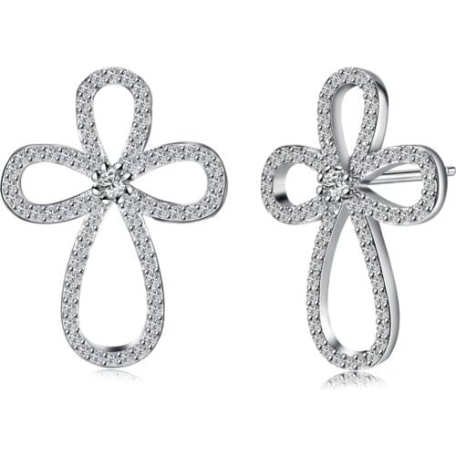 Elegant Women Cubic Zircon Stud Earrings Long Leave Drop Four-leaf Clover CZ Earrings for Lady Gift Casual Party Fashion Jewelry