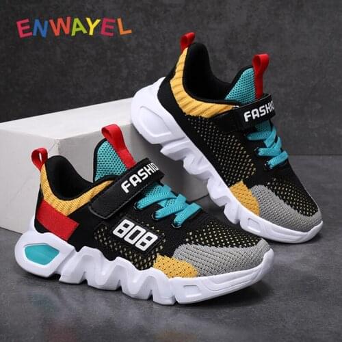 ENWAYEL 2021 mesh Breathable sport running children boys Sneakers kids shoes for girls Child Casual Students school footwear