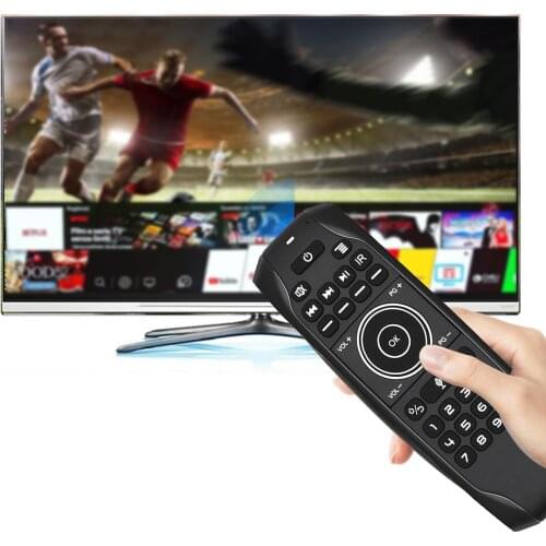 G7V PRO LED Backlit USB 2.4G RF Wireless Gyro Voice Wireless Remote Control for Android TV Remote Control Plastic Silicone