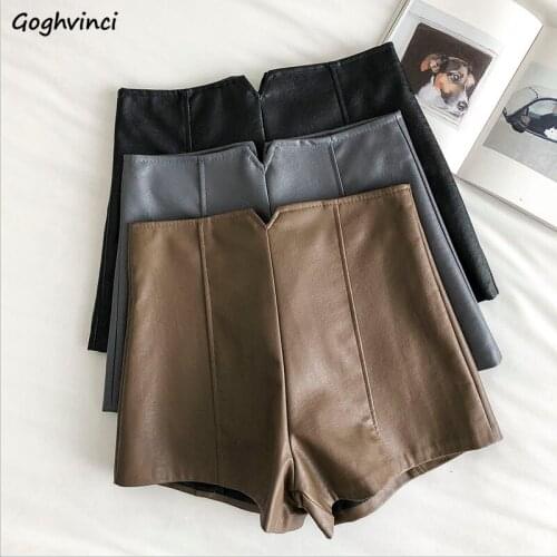 Goghvinci Women's Leather Shorts
