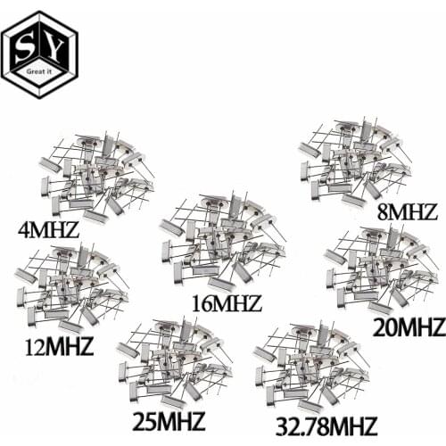 Hc-49s Crystal Oscillator Electronic Kit Resonator Ceramic Quartz Resonator Hc-49 Dip 7 Kinds X 5pcs 32.768k 4 8 12 16 20 25 Mhz