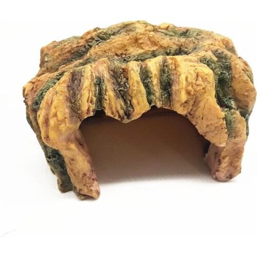 Fish Hiding Cave Resin Aquarium Fish Tank Landscape Turtle Reptile Basking Hide Habitat Decoration Ornament
