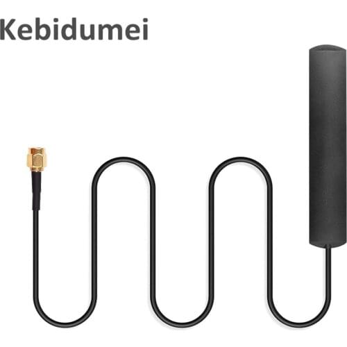 Kebidumei Car Audio Video 900/1800/2100MHz 3DBi 3-5V GSM Patch Antenna Aerial Amplifier With SMA Male Connector 3M Cable