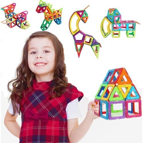 Big size magnetic constructor kids DIY magnetic designer blocks Cute animal shape birthday gift Educational toys for children