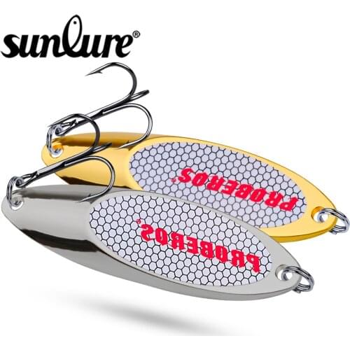 1PC Top Metal Spoon Lure 3g-40g Metal Bass Baits Silver Spoon Fishing Lure 8#-2# Hook Metal Lure Fishing Tackle