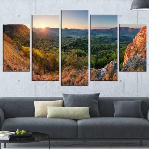 Modular HD Prints Spring Forest Slovakia Canvas Pictures 5 Pieces Wall Art Landscape Painting Home Decor Posters For Living Room