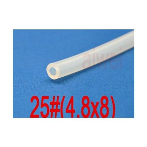 25# 4.8x8mm 4.8mm id 8mm od food grade silicone tube for Peristaltic Pump Creepage pump silicone hose Transparent tubing