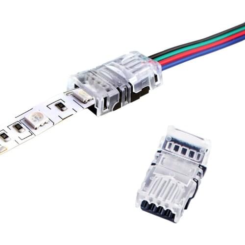 RGB LED Strip Connector 2Pin 3Pin 4Pin 5Pin For Single RGB RGBW Color 2835 5050 LED Strip Wire Connection Use Terminals 5Pcs/Lot