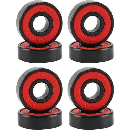 Novel-8 Pcs 608 Ceramic Ball Bearings High Speed Wear Resistant for Skate Skateboard Wheel