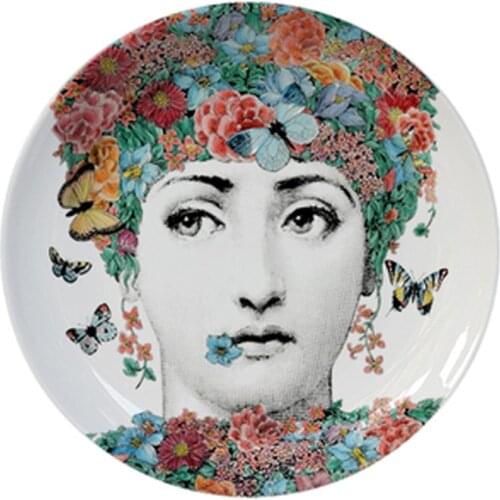 Luxury Decor Beautiful Wall Plate Italy Design Decorative Plate High End Lina Face Plate Home Decoration Bar Restaurant