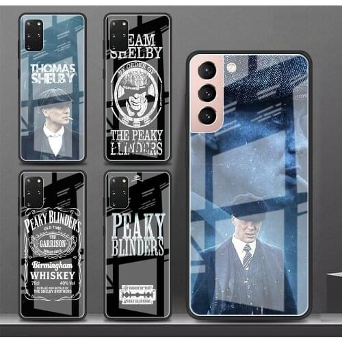 Glass Case For Samsung Galaxy S21 Ultra S20 FE S10 Plus S9 S8 Note 20 10 Lite 9 Luxury Phone Cover Fundas Peaky Blinders Shelby