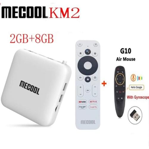 Mecool KM2 5pcs TV Box Android 10 Google Certified TVBox 2GB 8GB Dolby BT4.2 2T2R Dual Wifi Netflix 4K Prime Video Media Player