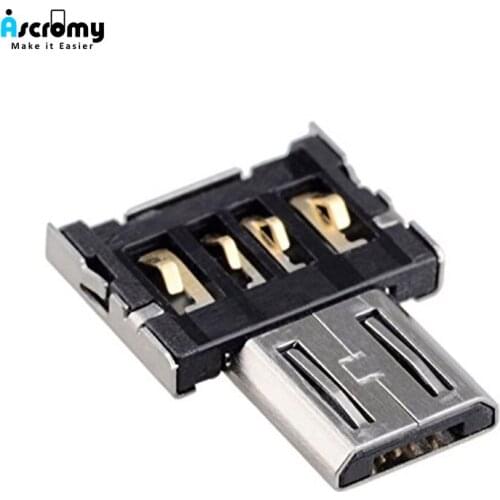Ascromy Micro USB 5pin OTG Adapter Connector for Xiaomi Redmi Note 5 6 Samsung S7 Android Cell Phone Tablet USB Cable Flash Disk