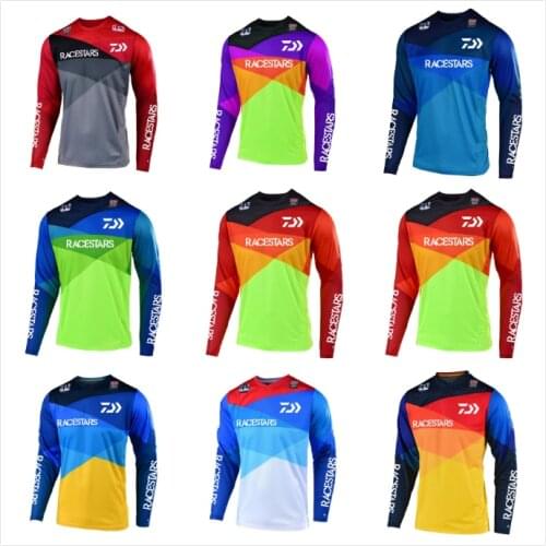 RACESTARS Motorcycle Jersey Maillot Ciclismo Racing Air ATV MTB DH MX Bicycle Cycling Bike downhill fit quick dry ice cold feel