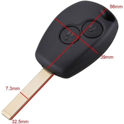 Yetaha 2 Buttons Remote Key Fob Shell Case Cover Replacement Uncut Blade For Modus Clio 3 Twingo Kangoo Free shipping
