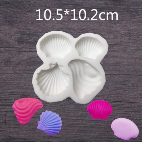 1pc Lovely Shell Starfish Conch Sea Silicone Mold Fondant Cake Decorating Tools Soap Mold Cake Chocolate