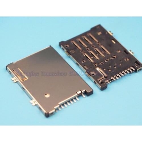 10pcs/lot Self-push SIM card holder 8 + 1P SIM phone card slot card holder