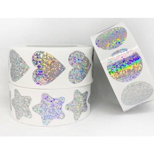 500pcs/Roll Washi Masking Tape Paper Stickers Rounds Hearts Stars Label Seals DIY Decoration Envelope Gift Baking Package Seals