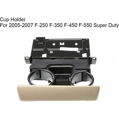 Car Front Dash Ash Tray Cup Holder Tan for 2005-2007 Ford F250 F350 450 550 Super Duty 5C3Z-2504810-AAF