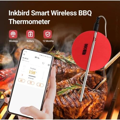 Inkbird BG-BT1X Wireless BBQ Thermometer Winding Design Digital Cooking Thermometer with Probe Portable Home Smart Thermometer