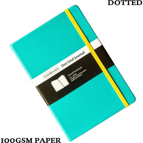 A5 Dotted Bullet Notebook Travel Journal Hard Cover Elastic Band Diary Planner