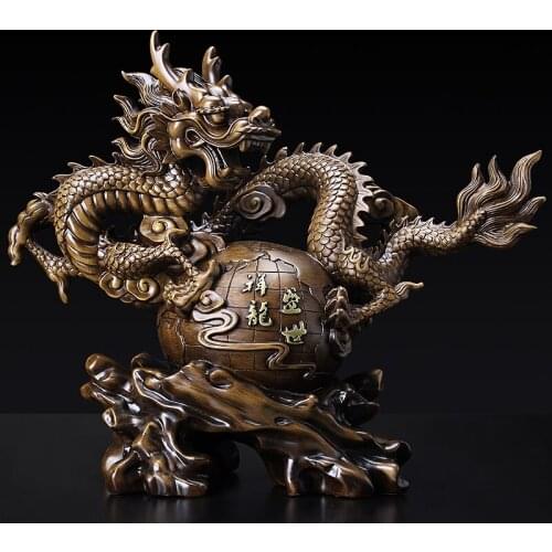 Large fortune dragon display zodiac dragon business xinglong company shop opening gift owner table decoration