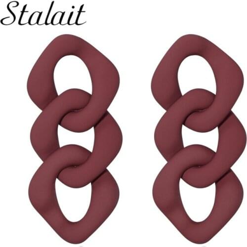 Black Red Resin Simple Cross Dangle Earrings Fashion Drop Latest Earrings For Women Dropshipping Statement Golden Earring