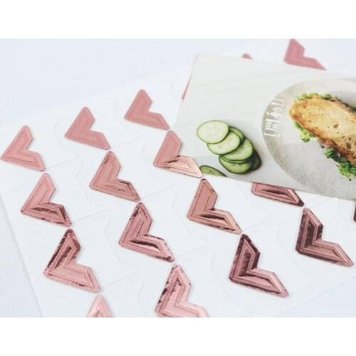 DIY retro sticker Frame decorations Scrapbooking Vintage Corner kraft Paper Stickers for Photo Albums