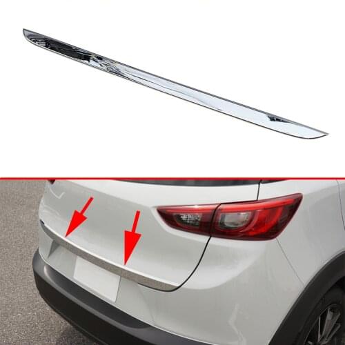 Chrome Exterior Molding Tail Gate Door Trunk Cover Stripes Fit For Mazda CX3 CX-3 2016 2017 2018 2019 2020 Accessories Trim