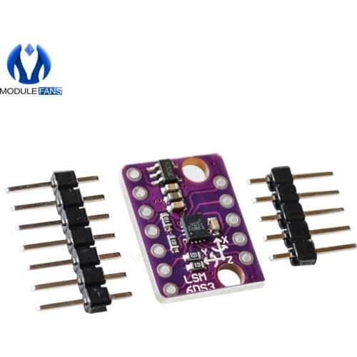 GY-LSM6DS3 LSM6DS3 Accelerometer Gyro Embedded Digital Temperature Sensor Module SPI IIC I2C Interface Module 8kb FIFO Buffer 5V