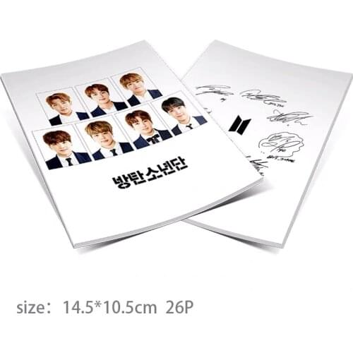Hot KPOP Bangtan Boys Fourth Anniversary Mini Photo Book Postcard Collection Photocard Photo Copies JUNG KOOK V JIMIN Fans Gift