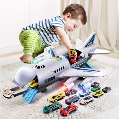 Music Story Simulation Track Inertia Childrens Toy Aircraft Large Size Passenger Plane Kids Airliner Toy Car Airplane Gift Map